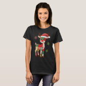 Niedliches Patchwork Reindei Weihnachten Weihnacht T-Shirt (Vorne ganz)