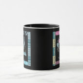 Niedliches Patchwork-Steppbaum abstrakte Formen sc Tasse (Zentrum)
