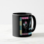 Niedliches Patchwork-Steppbaum abstrakte Formen sc Tasse (VorderseiteRechts)