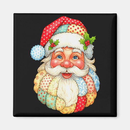 Niedliches Patchwork Weihnachten Weihnachten Weihn Magnet (Vorne)