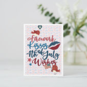 Niedliches Patriotikum 4. Juli wünscht Postkarte (Stehend Vorderseite)