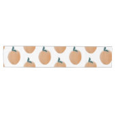 Niedliches Peach Orange Fruit Hand gezogen Mittelgroßer Tischläufer (Horizontal)