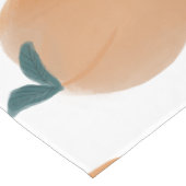 Niedliches Peach Orange Fruit Hand gezogen Mittelgroßer Tischläufer (Ecke)