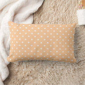Niedliches Peach Polka Dots Muster Lendenkissen (Decke)