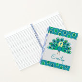 Niedliches Peacock Personalisiert SpiralNotebook Notizblock (Innenseite)