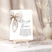 Niedliches Pearl Bow Spate Night Diapers Baby Show Poster