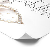 Niedliches Pearl Bow Spate Night Diapers Baby Show Poster (Ecke)