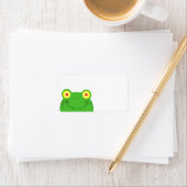niedliches Peeking Cartoon Frosch Gesicht Adressaufkleber (Insitu)