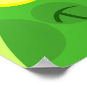 niedliches Peeking Cartoon Frosch Gesicht Poster (Ecke)