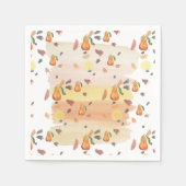 Niedliches Peer Muster Wasserfarben Kunst Serviette (Vorderseite)