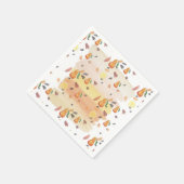 Niedliches Peer Muster Wasserfarben Kunst Serviette (Ecke)