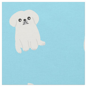 Niedliches Pekingese Druckmuster-Gewebe Stoff