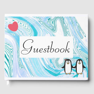 Niedliches Penguin Couple Gästebuch