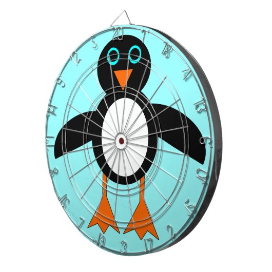 Niedliches Penguin Dart Board Dartscheibe (Vorderseite rechts)