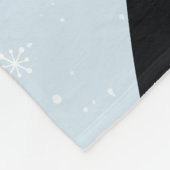 Niedliches Penguin Kinderzimmer Schwarzweißname Fleecedecke (Ecke)