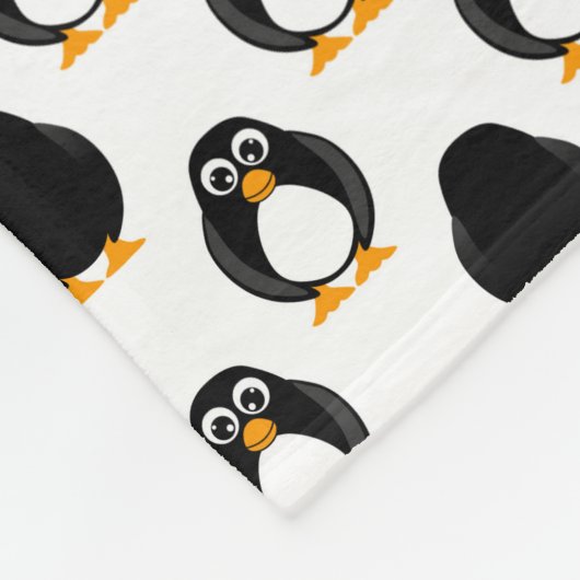 Niedliches Penguin-Muster Fleecedecke (Ecke)