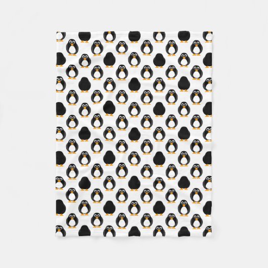 Niedliches Penguin-Muster Fleecedecke (Vorderseite)
