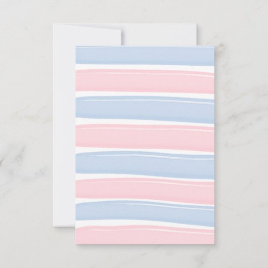 Niedliches Penguin Winter Animal Gender Reveal Par Dankeskarte (Rückseite)