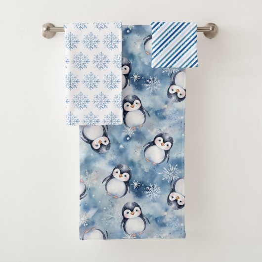 Niedliches Penguin Winter Badetuch Set (Insitu)