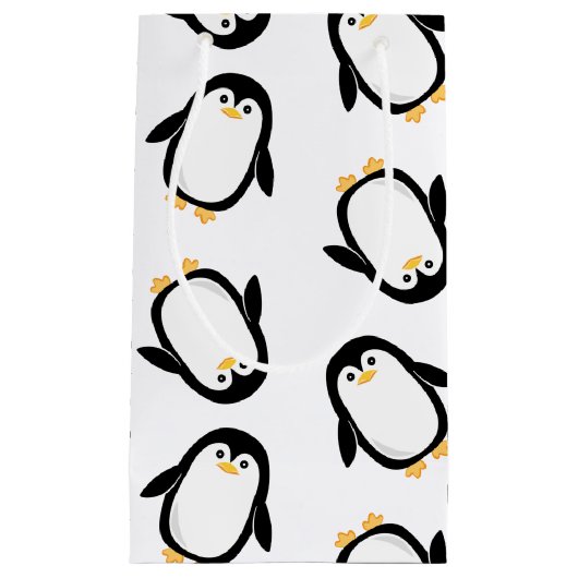 Niedliches Penguins-Muster Kleine Geschenktüte (Vorderseite)