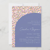 Niedliches Periwinkle Lila Abstrakt Dot Paare Dusc Einladung (Vorderseite)