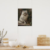 Niedliches Persisches Cat Art Print Poster (Küche)