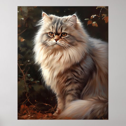 Niedliches Persisches Cat Art Print Poster (Vorne)