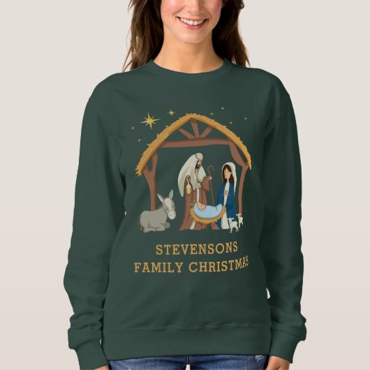 Niedliches Personalisieren des Weihnachtskindes in Sweatshirt (Vorderseite)