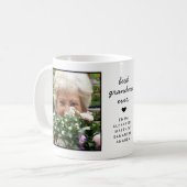 Niedliches Personalisiert Bestes Oma je Foto Kaffeetasse (Vorderseite Links)