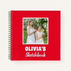 Niedliches Personalisiert Kids Foto Sketchbook Notizblock