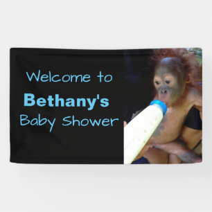 Niedliches personalisiertes Baby-Duschenwillkommen Banner