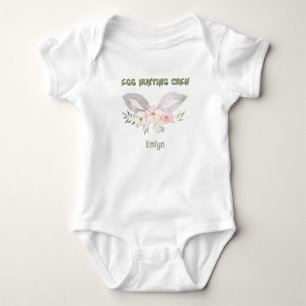 Niedliches Personalisiertes Baby Ei Jagd Crew Strampler