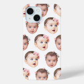 Niedliches Personalisiertes Baby-Gesicht 2 Fotos W Case-Mate iPhone Hülle (Rückseite)