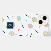 Niedliches Personalisiertes Badminton-Muster Case-Mate iPhone Hülle (Rückseite (Horizontal))
