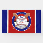 Niedliches Personalisiertes Baseball Baby-Duschban Banner (Horizontal)