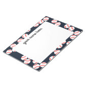 Niedliches Personalisiertes Baseball-Notepad Notizblock (angewinkelt)