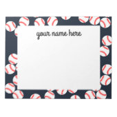 Niedliches Personalisiertes Baseball-Notepad Notizblock (Vorderseite)