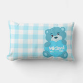 Niedliches personalisiertes blaues lendenkissen (Vorderseite)