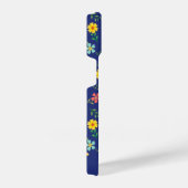 Niedliches Personalisiertes blaues Wildblume Blume iPhone Hülle (Rechte Seite)