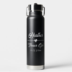 Niedliches Personalisiertes Blumenmädchen Trinkflasche