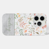 Niedliches Personalisiertes Blumenmuster-Monogramm Case-Mate iPhone Hülle (Rückseite (Horizontal))