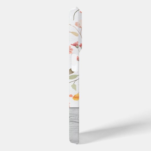 Niedliches Personalisiertes Blumenmuster-Monogramm Case-Mate iPhone Hülle (Rückseite / Rechts)