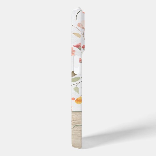 Niedliches Personalisiertes Blumenmuster-Monogramm Case-Mate iPhone Hülle (Rückseite / Rechts)