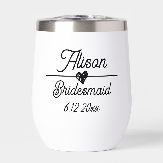 Niedliches Personalisiertes Bridesmaid-Geschenk (Vorderseite)