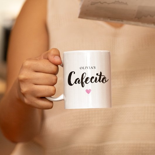 Niedliches Personalisiertes Cafecito Script Tasse