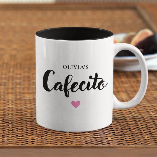 Niedliches Personalisiertes Cafecito Script Tasse