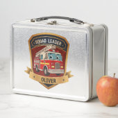 Niedliches Personalisiertes FeuerwehrAbzeichen Per Metall Brotdose (Beispiel)