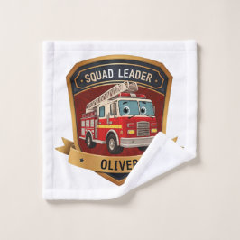 Niedliches Personalisiertes FeuerwehrAbzeichen Waschlappen