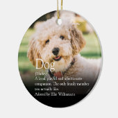 Niedliches Personalisiertes Foto für Hunde Keramik Ornament (Links)