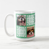 Niedliches Personalisiertes Foto Grünes Geschenk f Kaffeetasse (Links)